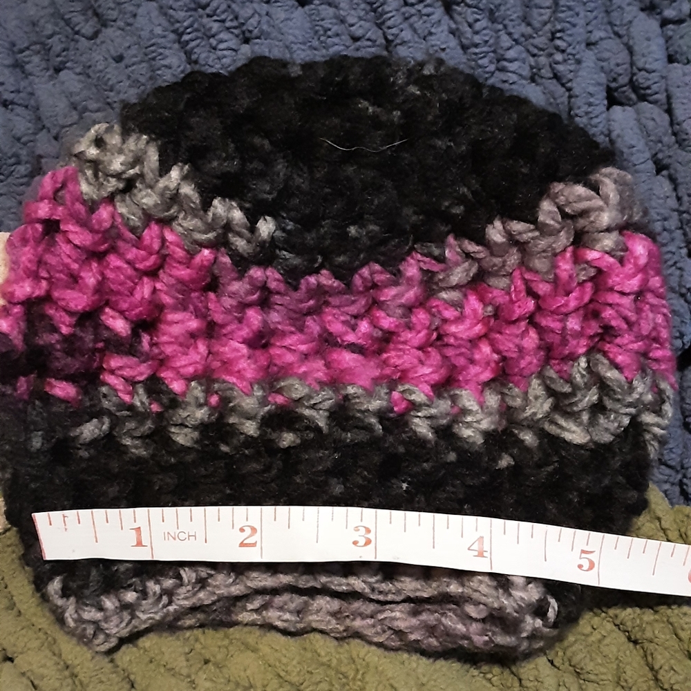 Handmade crocheted beanie for newborn